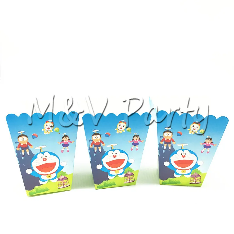 75 шт/лот Cartonn Doraemon тема вечерние одноразовые столовые приборы набор бумажные чашки тарелки набор детская вечеринка на день рождения украшения