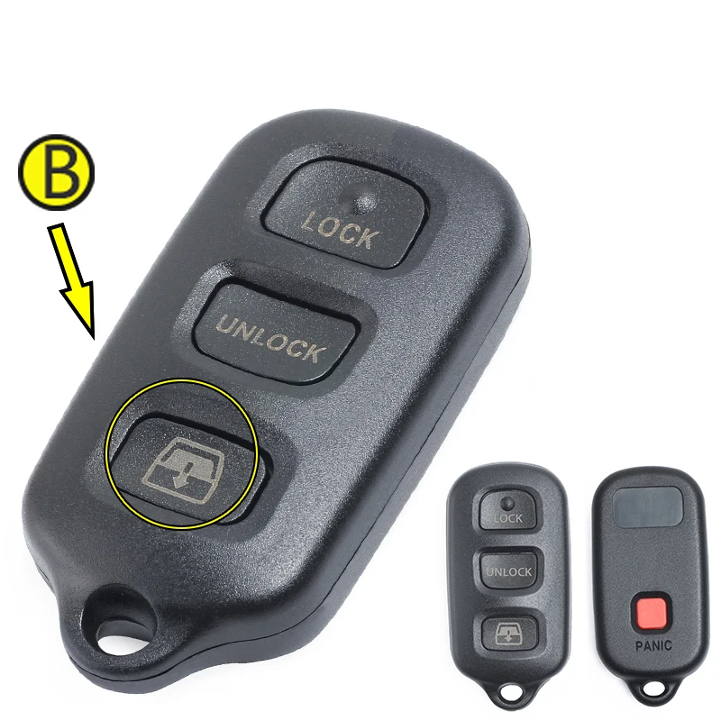 KEYECU 1x/ 2x запасной чехол для ключей Toyota high Lander RAV4 FJ Cruiser Tacoma 4 кнопки FCC: HYQ12BBX GQ43VT14 |