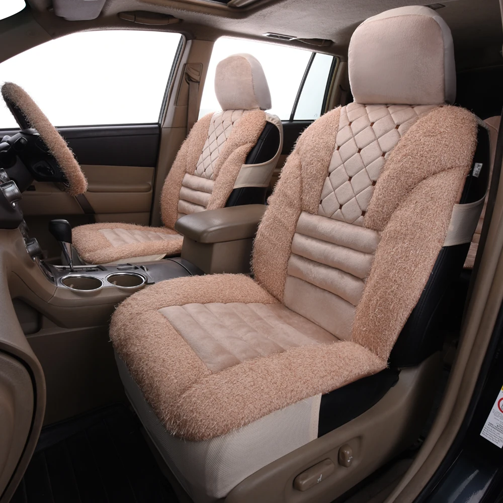Из искусственного плюша полный комплект крышка сиденье автомобиля подходят