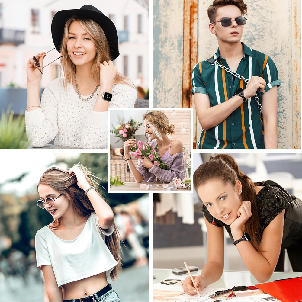 

Slim Leather Band for Apple Watch 42mm 44mm iWatch Women Strap Classic Wristbands Leisure Bracelet For iWatch Series 4 3 2 1