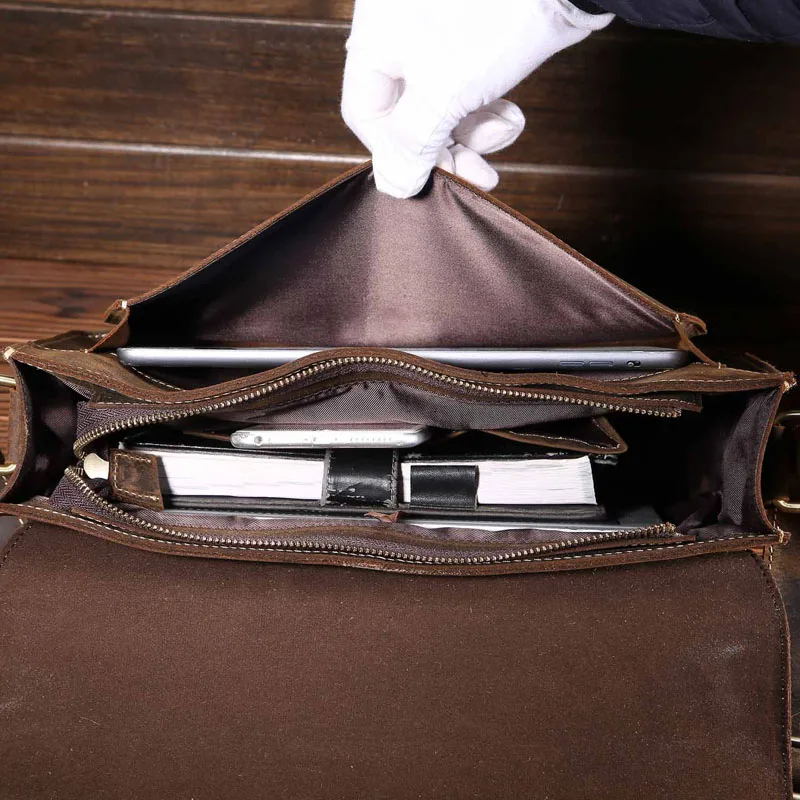 NEWEEKEND Ретро Повседневная многофункциональная натуральная кожа воловья Crazy Horse