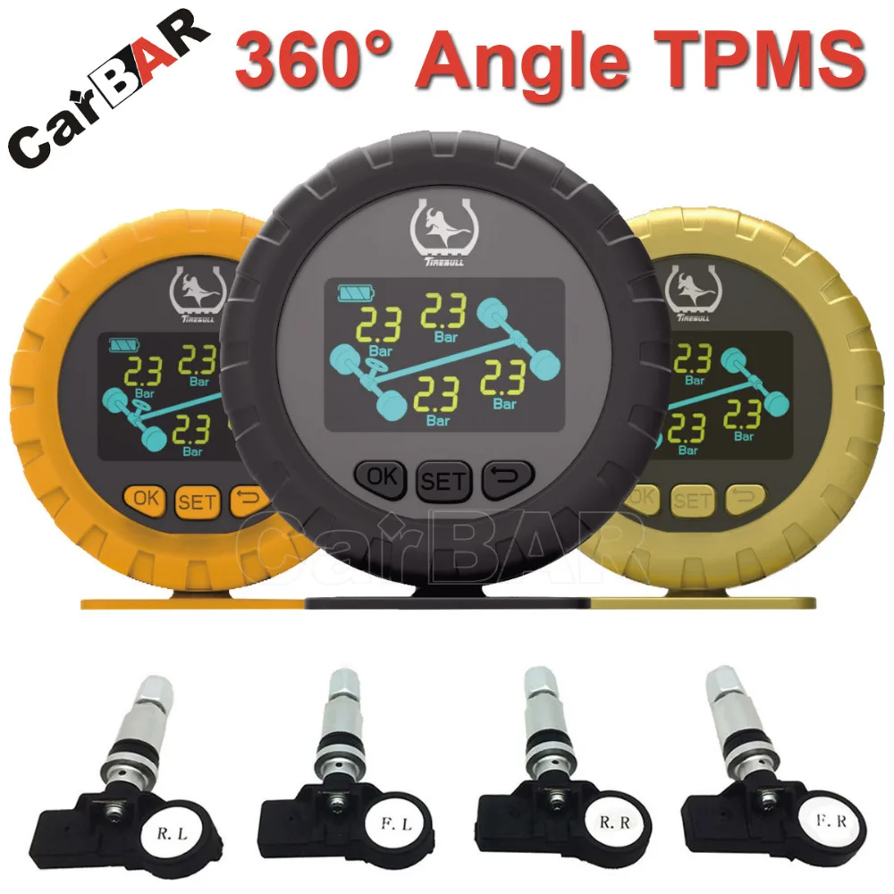 Цветной дисплей TPMS с углом обзора 360 градусов и внутренним сенсором поддержка