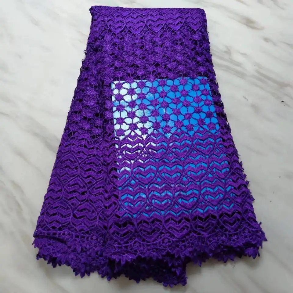 Кружевная ткань Водорастворимая для платья 5 ярдов/шт. новая модная королевская