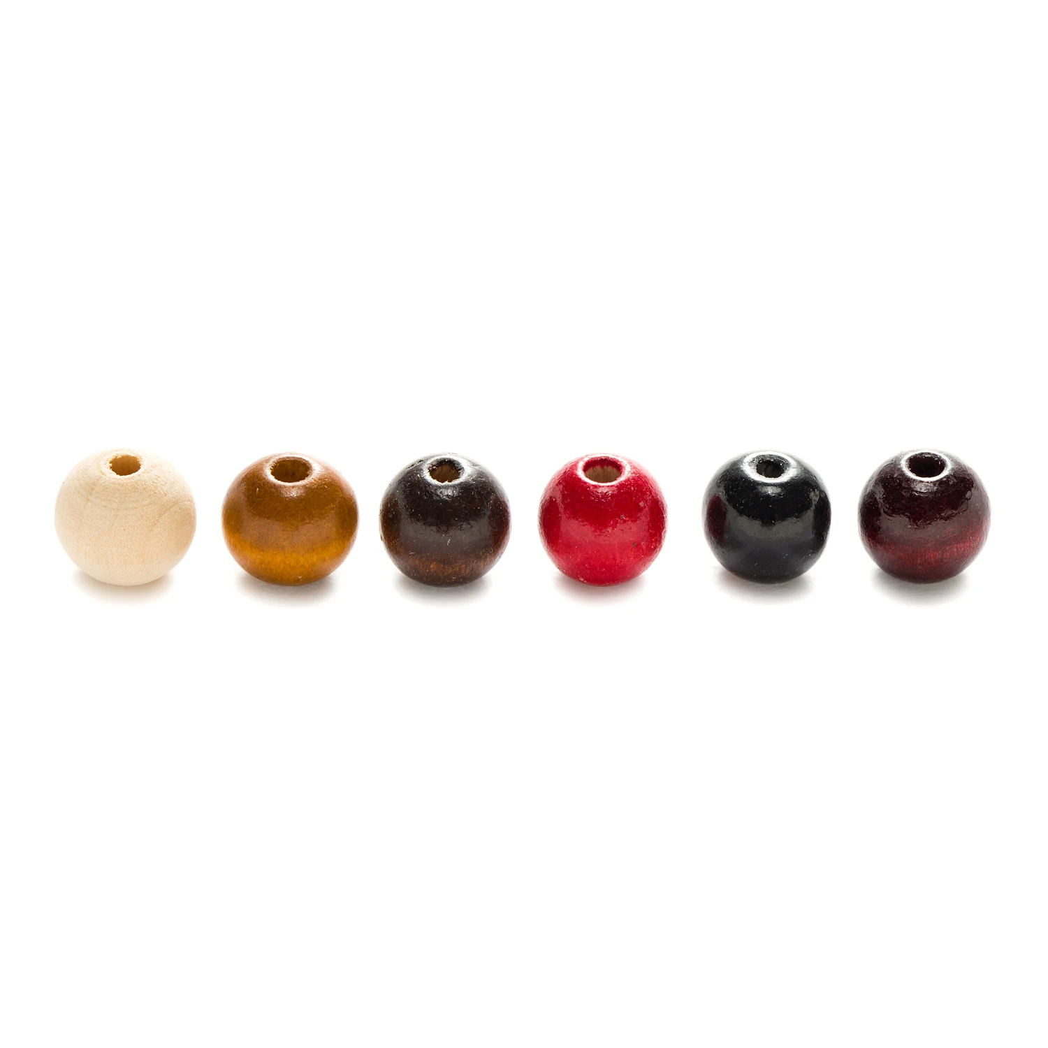 

10-400 Piece 6 Color Round Wood Loose Spacer Beads Jewelry Making Women Children DIY Bracelet Necklace 4-20mm