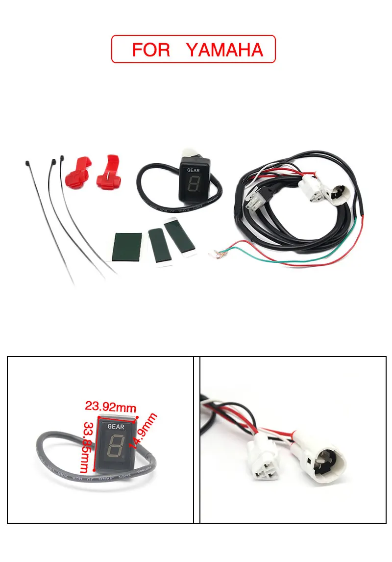 ZS MOTOS Ecu Plug Mount 6-ступенчатая передача Индикатор дисплея 1-6 ступенчатая передача индикатор подходит для Yamaha Honda Kawasaki Suzuki Harley