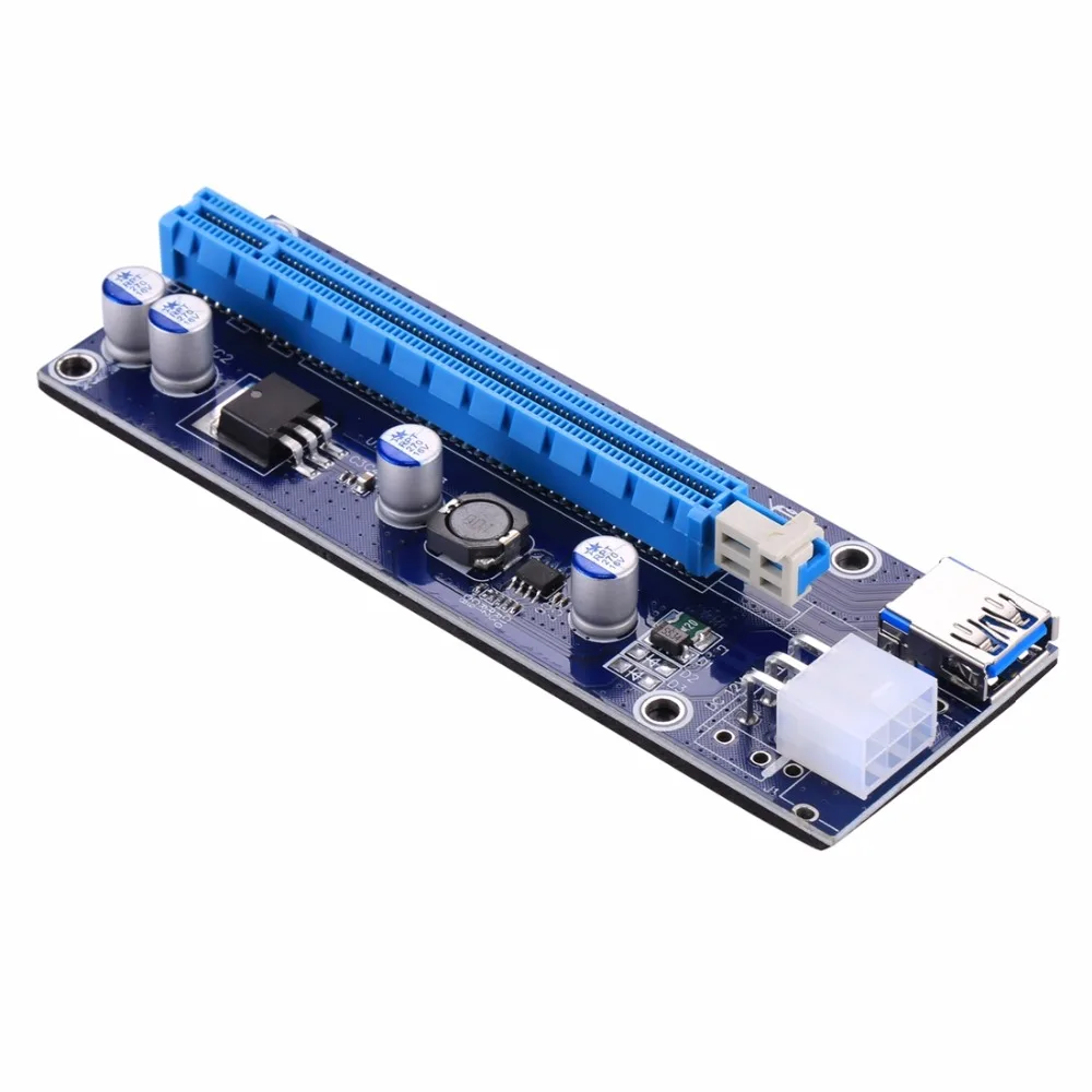 USB 3 0 PCI-E Express 1 удлинитель адаптер для карты 6 Pin кабель питания подходит 1x 4x 8x 16x