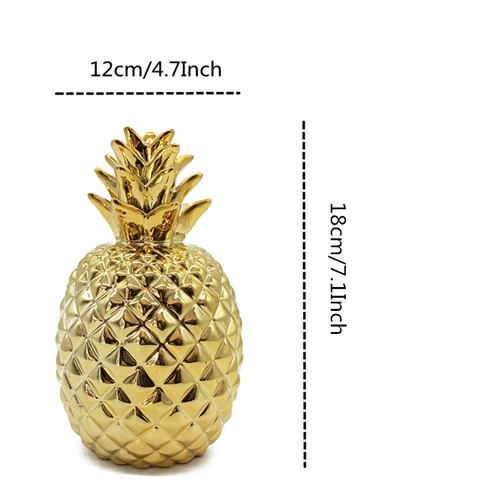 Gold Pineapple M VILEAD 6 стилей керамические ананасы Позолоченные фигурки креативное украшение для фруктов современный минималистичный домашний Декор Аксессуары - Цвет: Gold Pineapple M