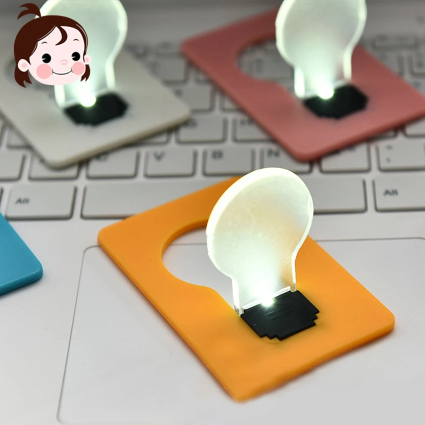 

2021 Christmas gift 1pc Pocket Card Lamp Mini Portable USB Mini LED Night Light Bulb Versatile