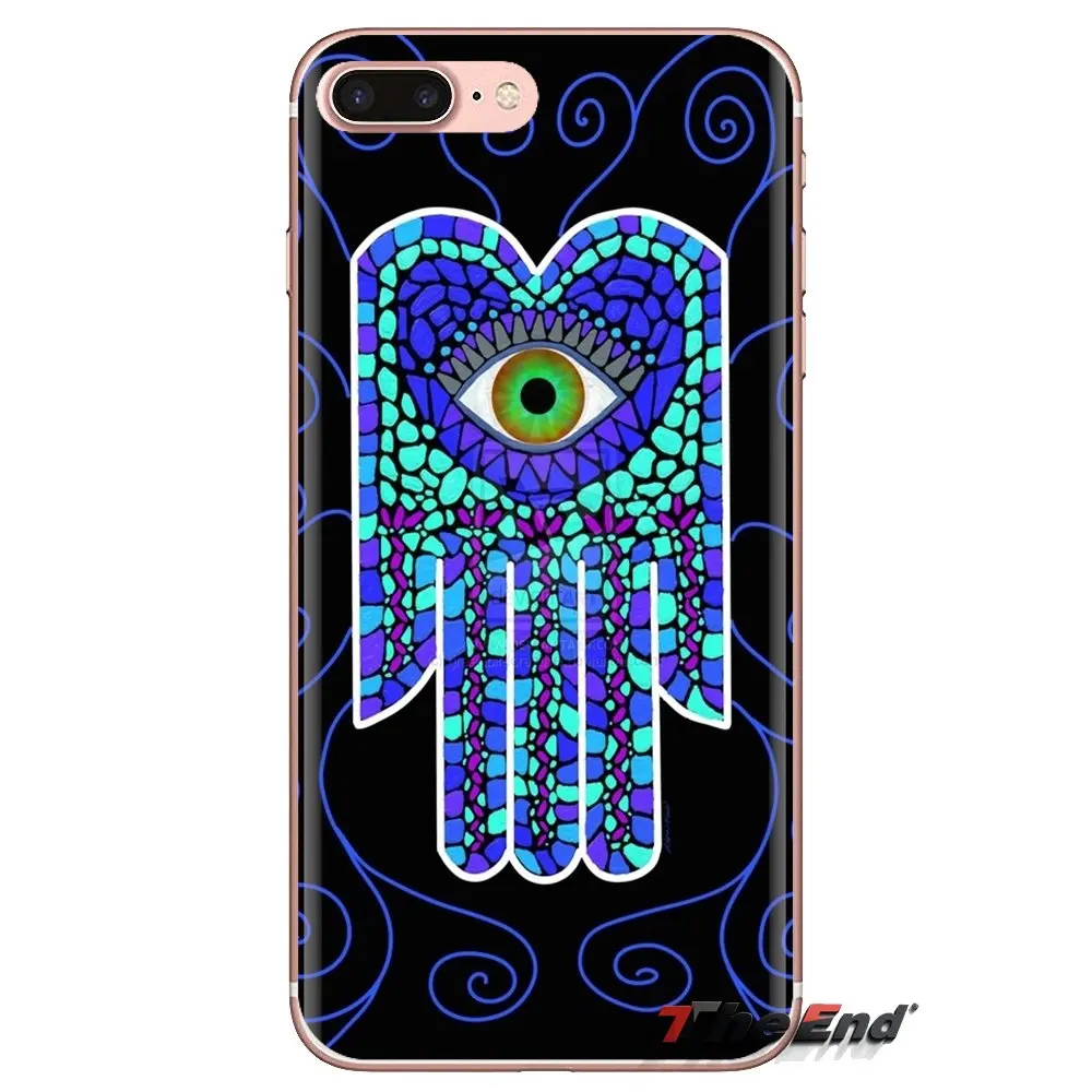 For Samsung Galaxy A3 A5 A7 A9 A8 Star A6 Plus 2018 2015 2016 2017 Transparent Soft Cases Covers hamsa hand evil eye |