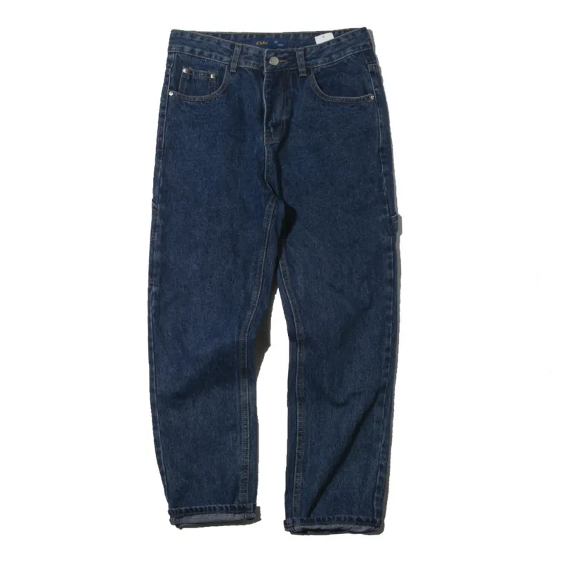 DEKUSI Original The Wind Autumn And Winter New Pattern Jeans men Male Trousers Lovers Straight pants Casual Fashion | Мужская одежда