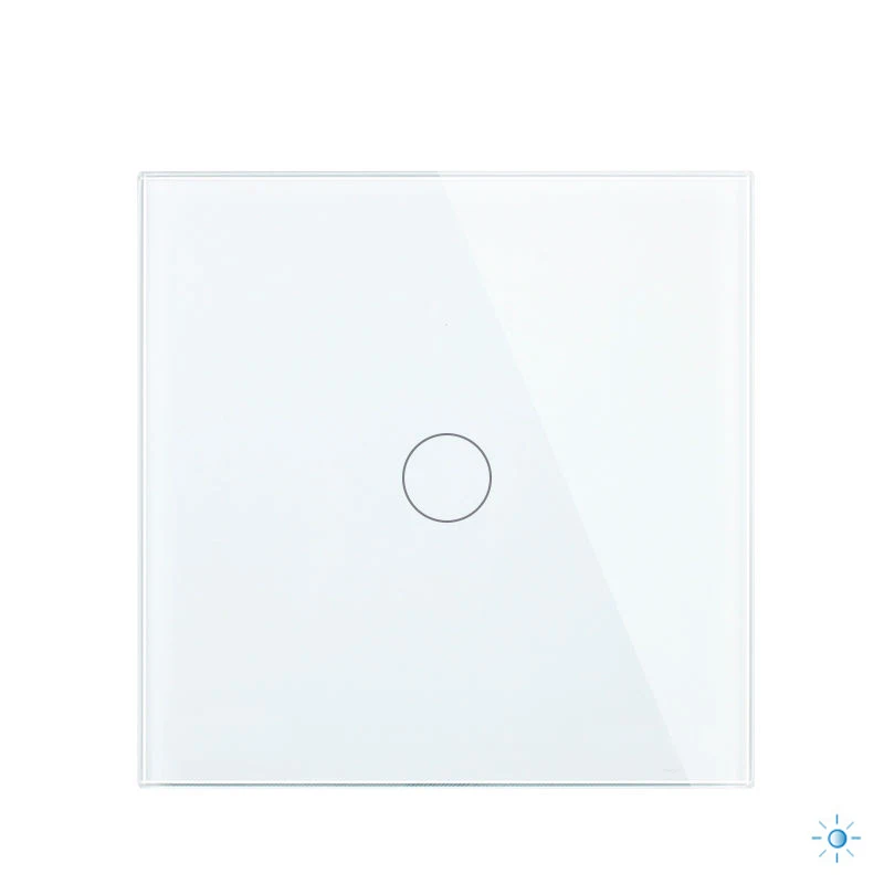 2017 Free Shipping EU Standard 1 gang Dimmer Touch Switch White Crystal Glass Panel Wall Light Switches 110V/220V | Обустройство дома