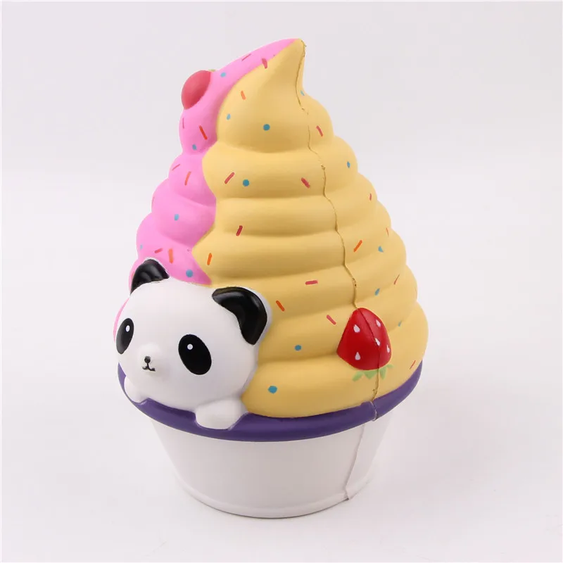 Бесплатная доставка 1 шт. Squishies игрушки милые панды Мороженое Мягкие медленный