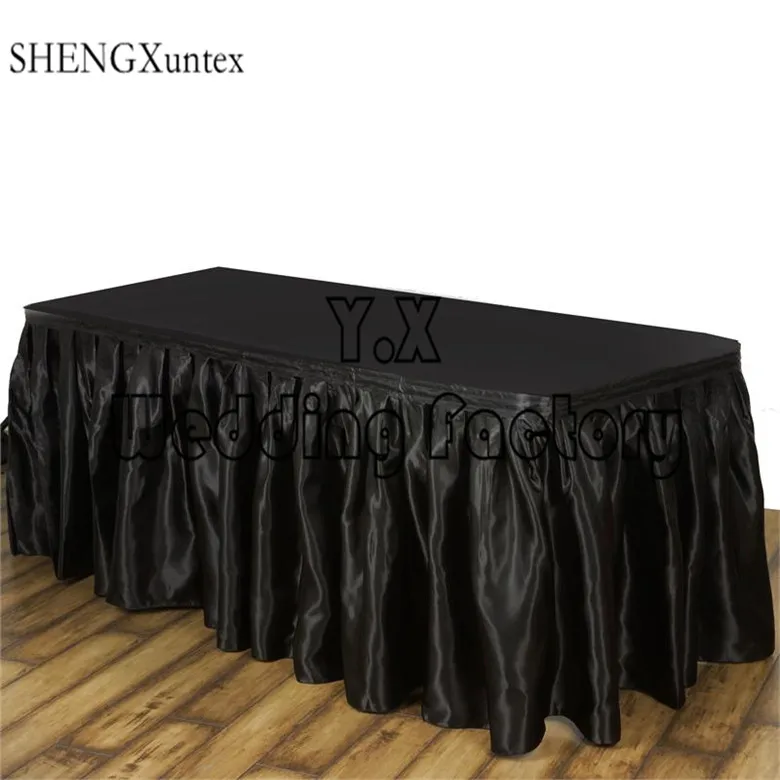 

Nice Looking Satin Table Skirt \ Table Cloth Skirting For Wedding Event Decoration
