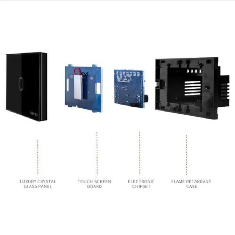 Funry сенсор сенсорный выключатель ST1 1 банда стандарт США стекло 110 240 в датчик света