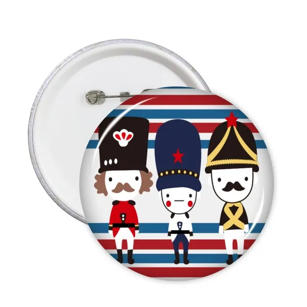 5 шт. красочный солдат Англия Великобритания Флаг знак иллюстрация узор Круглый