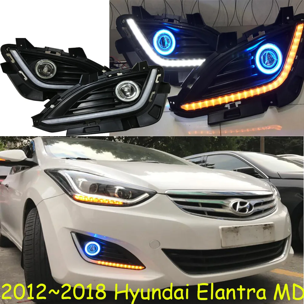 1 комплект 2012 ~ 2018y автомобильный бампер головной свет для hyundai Противотуманные