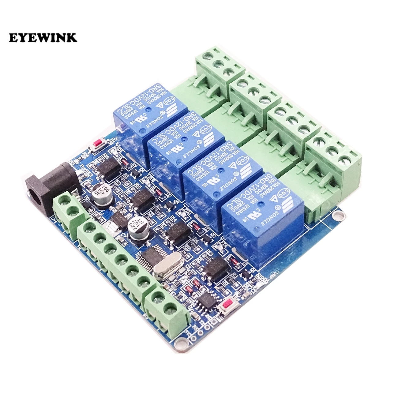 4 релейный модуль Modbus RTU оптрон с входами изоляция RS485 микроконтроллер