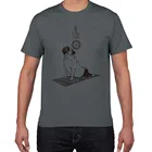 Мужская хлопковая футболка с принтом мопса, Повседневная футболка для занятий йогой, лето 2019