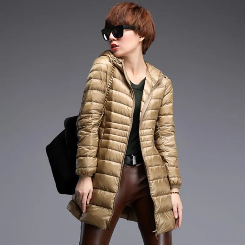 Новинка 2017 года модные осень-зима Шампейн золото куртка Для женщин с капюшоном