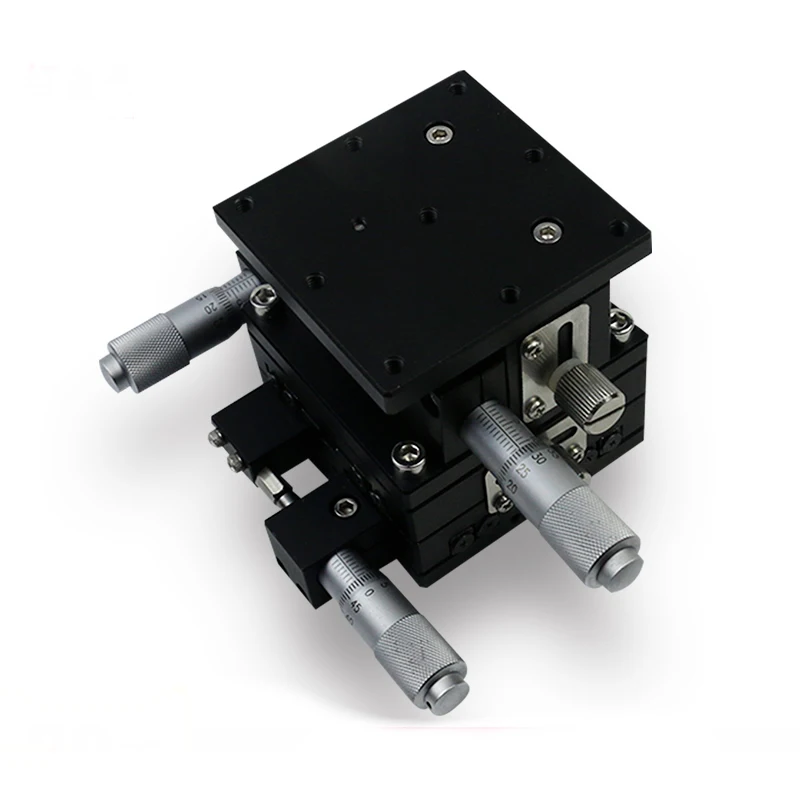 XYZ60-L precision fine adjustment platform XYZ three-axis 60*60mm displacement table linear guide slide load: 29.4N 3kg | Инструменты