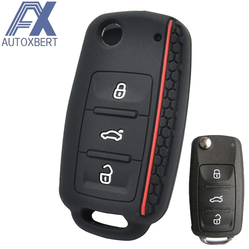 Силиконовый чехол для ключей AX с 3 кнопками SKODA Fabia Octavia Superb Seat Leon Toledo Altea Ibiza