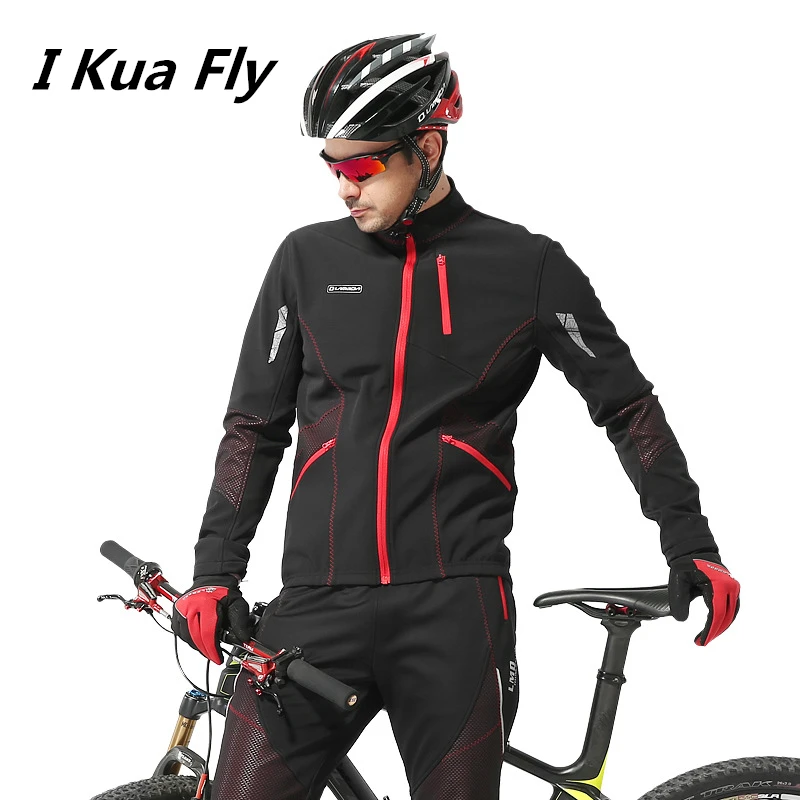 Зимняя одежда для велоспорта черный штормовый щит скоростной костюм комплект