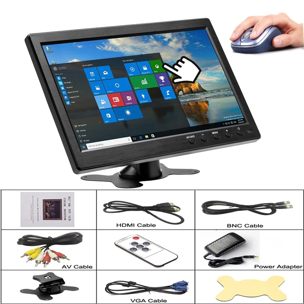 Camecho10.1 &quotHD Автомобильный подголовник монитор TFT LCD HD цифровой экран HDMI/VGA/AV/USB/SD