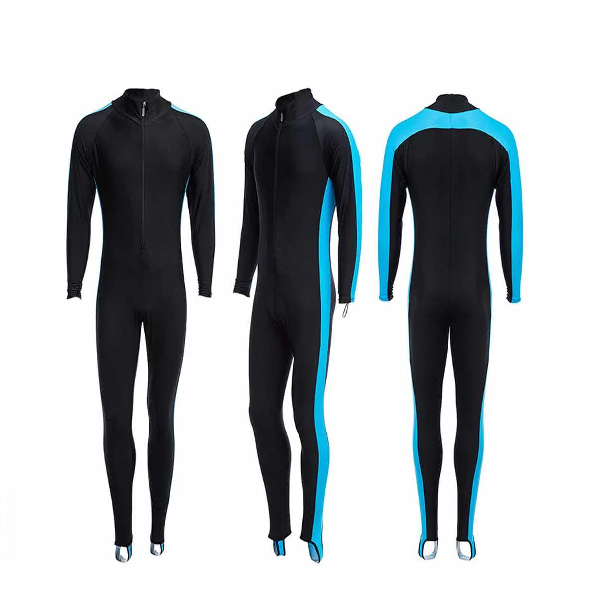 Light Blue Для мужчин и женщин, для водного спорта, защита от солнца, блок, теплый, для подводного плавания, гидрокостюм, купальник, нейлоновый, для всего тела, мокрого костюма - Цвет: Light Blue