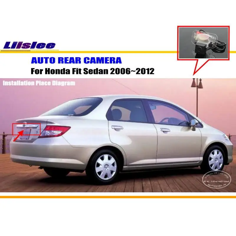 

Автомобильная камера заднего вида для Honda Fit Sedan 2006 ~ 2012 HD CCD1/3 камера ночного видения RCA NTST PAL/Аксессуары для освещения номерного знака