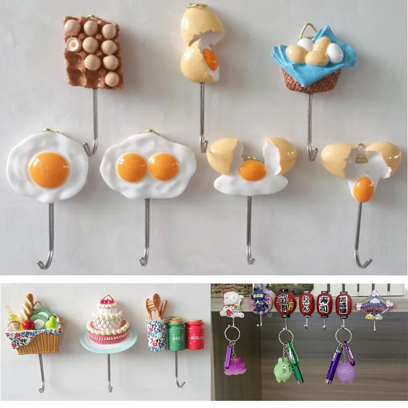 Креативная фотография искусственной еды из нержавеющей стали с крючком для