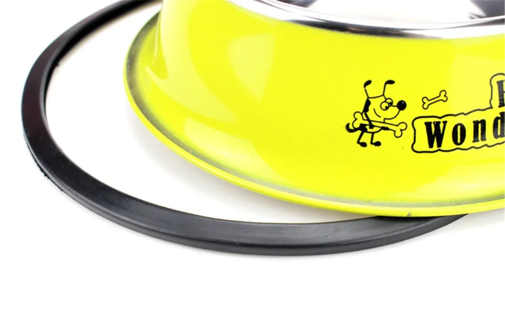 Wofo 6 размеров Расширенный нескользящей Краски Нержавеющая сталь чаша для собаки