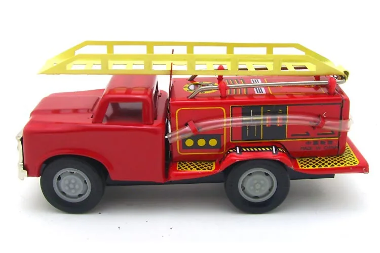 Childhood Memory Antique Tin Toys Retro Inertia Metal Vehicles Toy Cars Zakka Home Decor Fire Engine Car | Игрушки и хобби