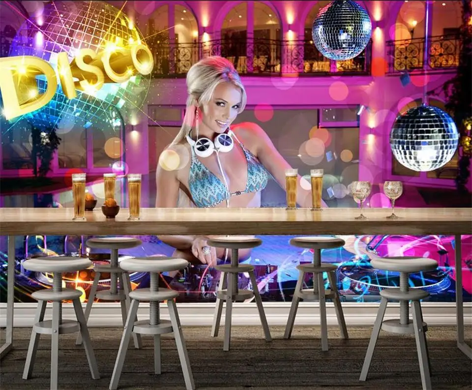 Пользовательские 3d фото обои кровать гостиная настенная Сексуальная DJ красота