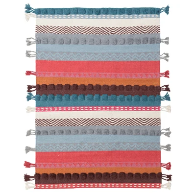 

100% wool handmade Carpet geometric Indian Rug striped plaid Morocco Modern contemporary design Kilim Nordic Pastoral style