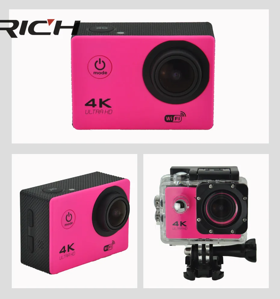 Спортивная Экшн камера F60/F60R 4K 30FPS 170D Len 1080P 60FPS WIFI 30M Go Waterproo Pro велосипедный