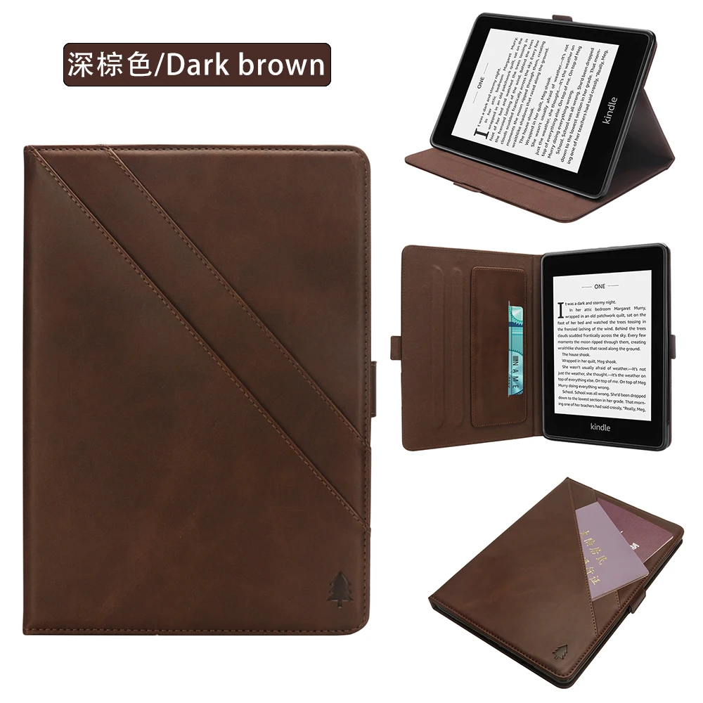 Тонкий кожаный чехол книжка с подставкой Магнитный смарт для карт Kindle Paperwhite 4 6