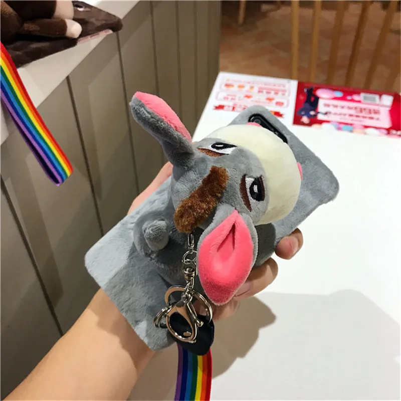 Ainike 3D милый мультяшный игрушечный мягкий пушистый чехол кукла для BBK Vivo X7 X9s X20 Plus