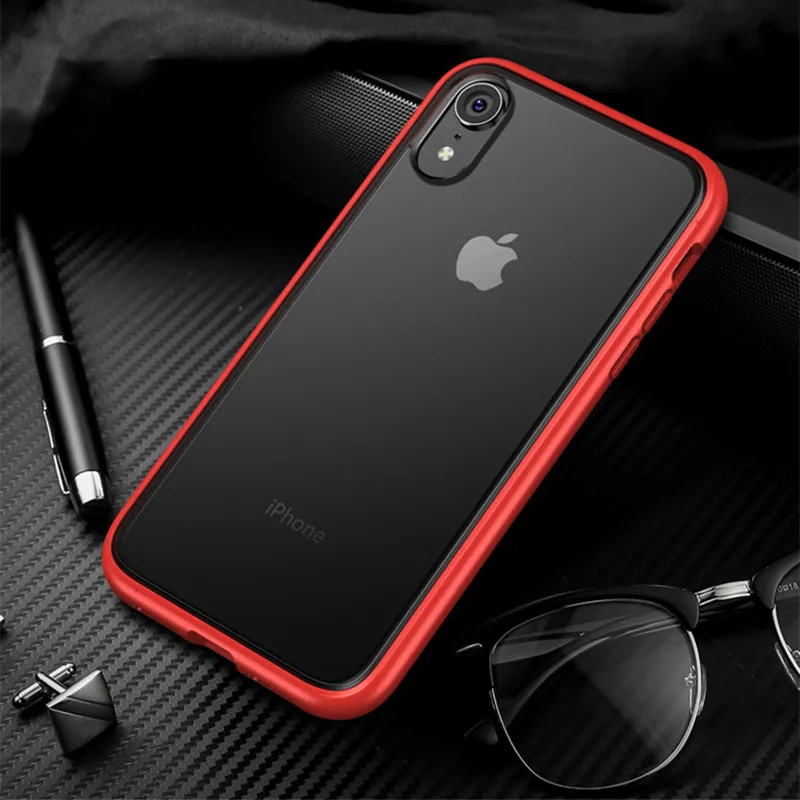 Роскошный прозрачный матовый чехол для мобильного телефона iPhone Xs Max Xr 8 7 Plus TPU