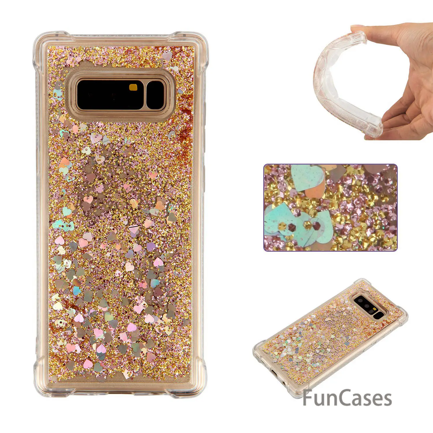 Bling чехол СПС покрытие samsung Примечание 8 Мягкая силиконовая задняя защитная
