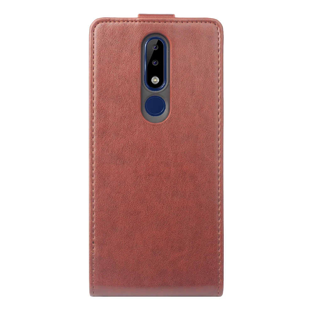 Тиснение Флип Бумажник кожаный чехол для Nokia X5 открывается вертикально оболочка 5
