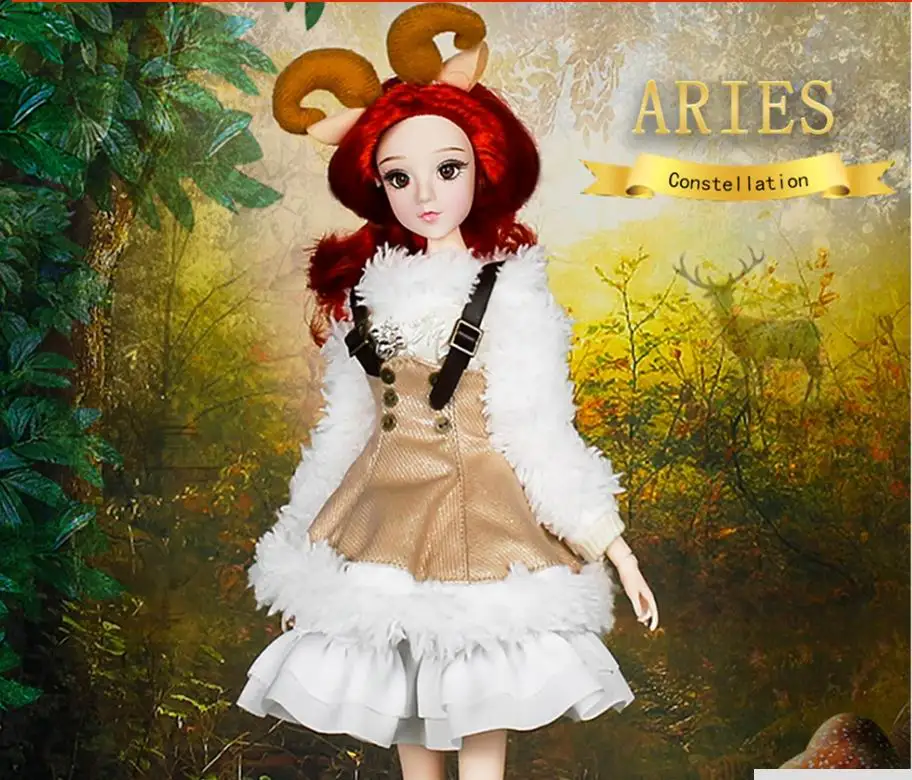 BJD Blyth кукла mm Девушка созвездия серии 35 см шарнирное тело куклы имя Овен red hair East