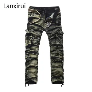 Брюки-карго мужские в стиле милитари, брендовые джоггеры, модные тренировочные штаны, ранцевые, LP8