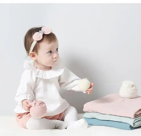 3 шт./лот футболки для маленьких девочек одежда детей Базовая простая футболка с