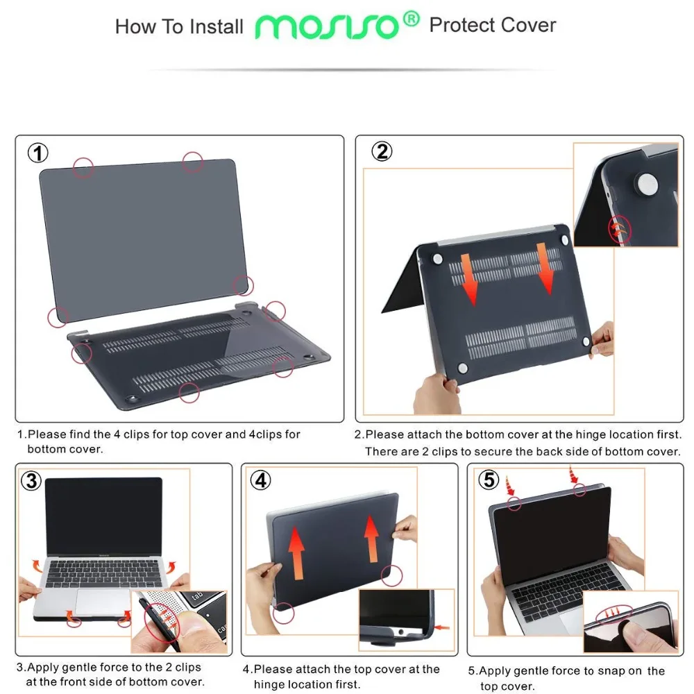 Прозрачный/Матовый Жесткий чехол MOSISO для ноутбука Macbook Air 13 A1932 2018 + тонкий экран