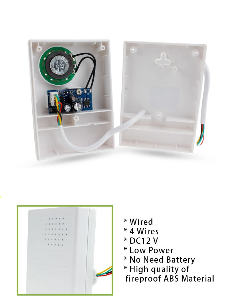Yobang безопасности DC12V проводной дверной звонок Система контроля допуска к двери