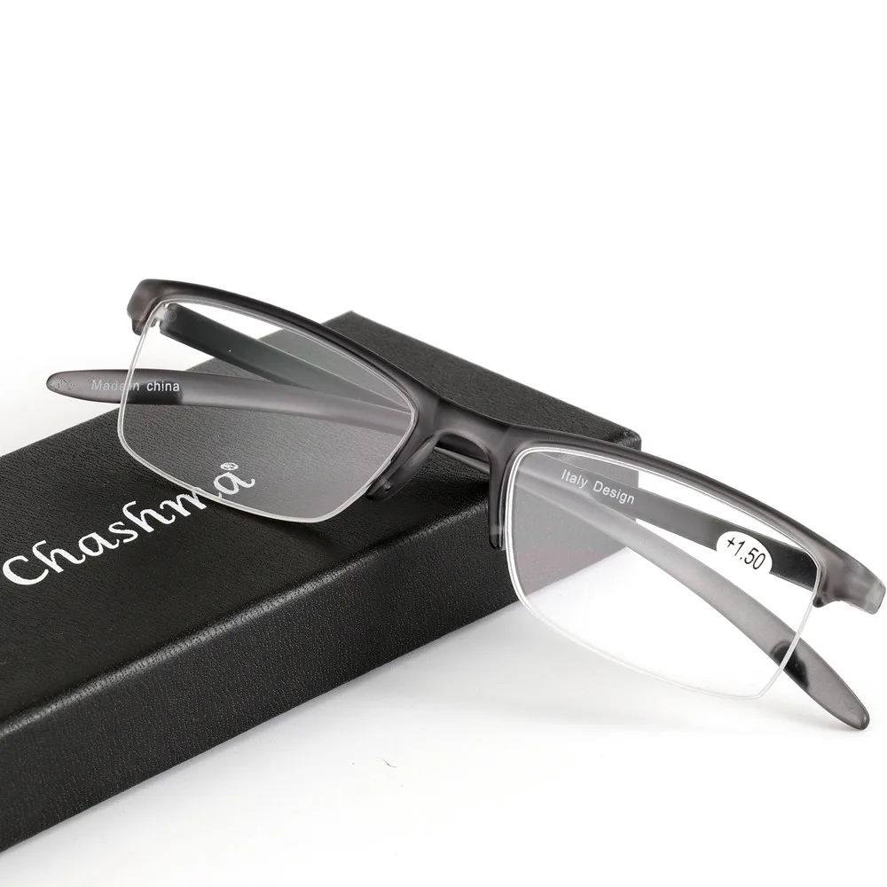 Chashma бренд TR90 кадров Смола линзы прозрачные очки человек Для женщин Ультра-легкие Пластик рамка Изящные Очки для чтения складной 1 1,5 2