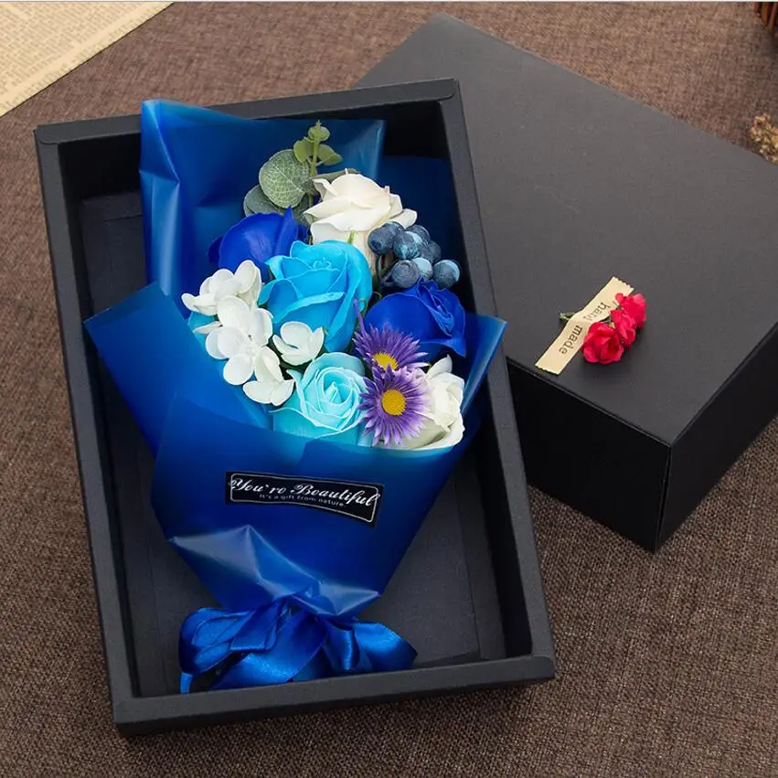 Artificial rose New Valentine's day gift 11 bouquet soap flower box | Дом и сад