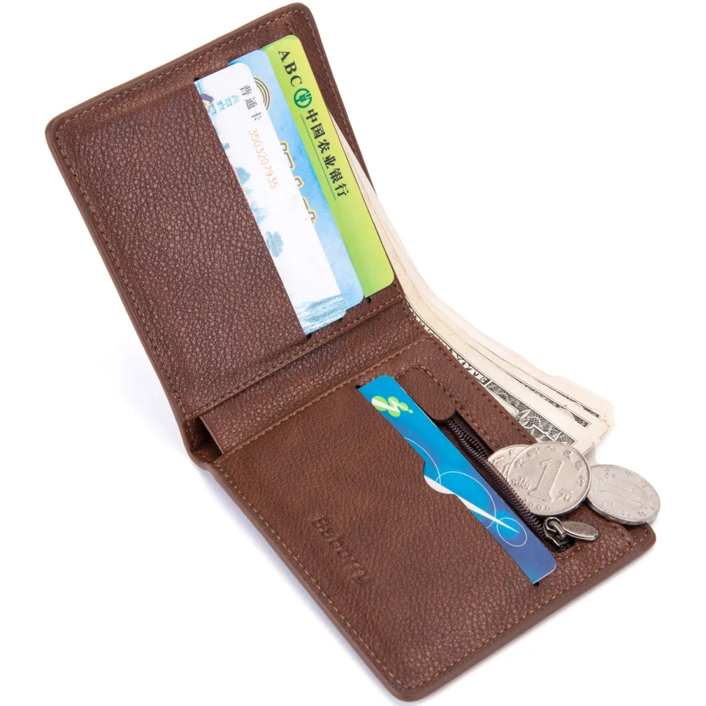 Новинка кошелек с защитой RFID мужские двухслойные короткие кошельки от кражи