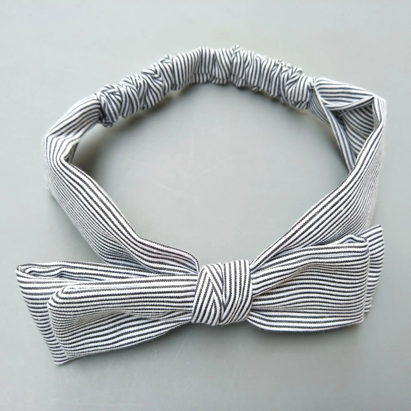 1pc Girl Boys Bow Hair Bands Double Bowknot Headband for kids Cotton Stripe Hairband Headwear Turban Girls Accessories | Детская одежда