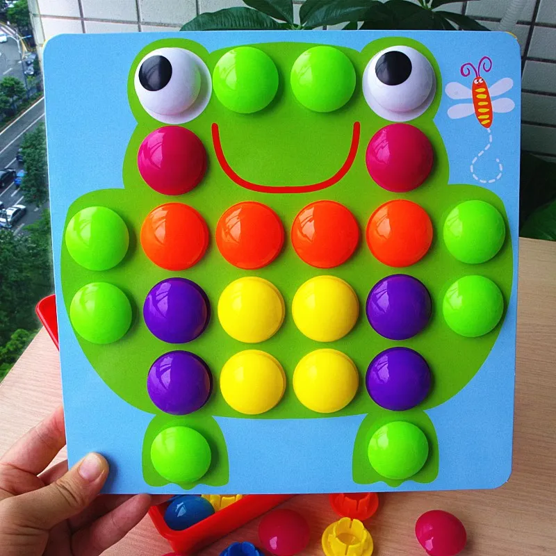 3D пазлы, игрушки для детей, композитная картина, головоломка, креативная мозаика, гриб, набор для ногтей, кнопка, художественная детская игрушка